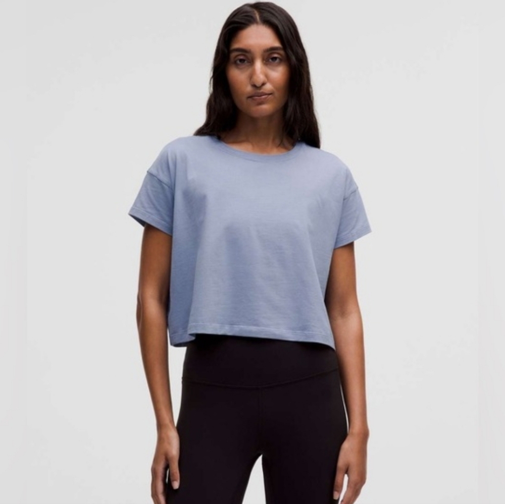 (14) Lululemon Light Blue Cates Teeshirt